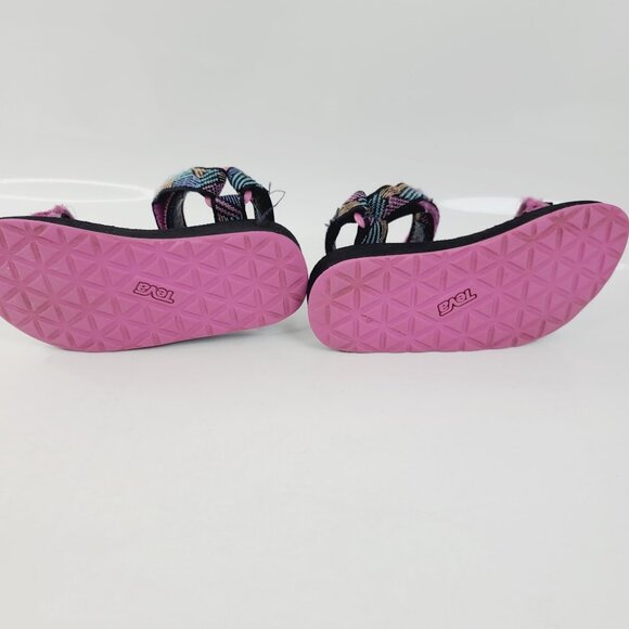 Teva Girls' Borderless Black Original Universal Slingback Sports Sandal Size 12 - Picture 4 of 5